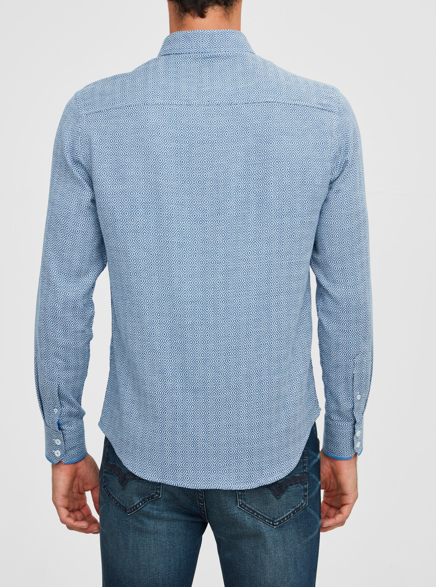 Men's casual long sleeve stretch shirt