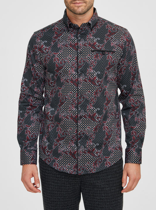 Men's casual long sleeve stretch shirt