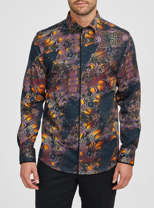 Men's casual long sleeve stretch shirt