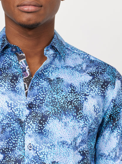 Men's casual long sleeve stretch shirt