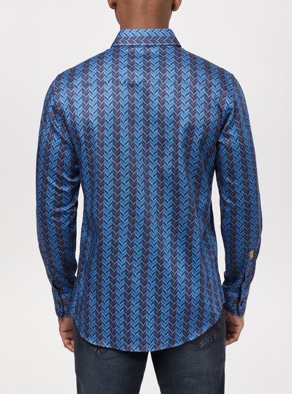 Men's casual long sleeve stretch shirt