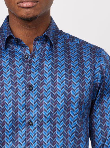 Men's casual long sleeve stretch shirt