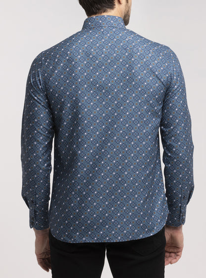 Men's casual long sleeve stretch shirt