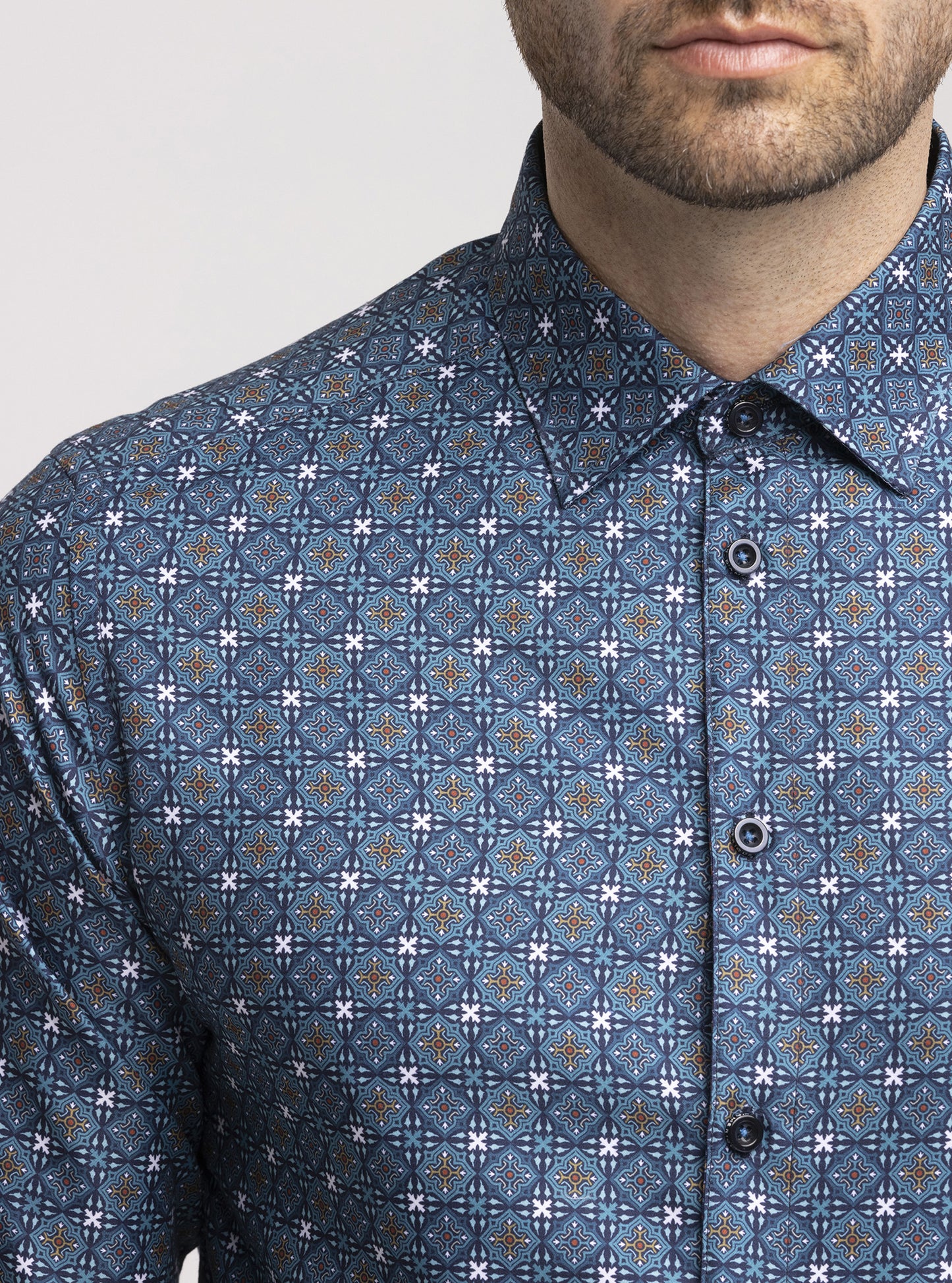 Men's casual long sleeve stretch shirt