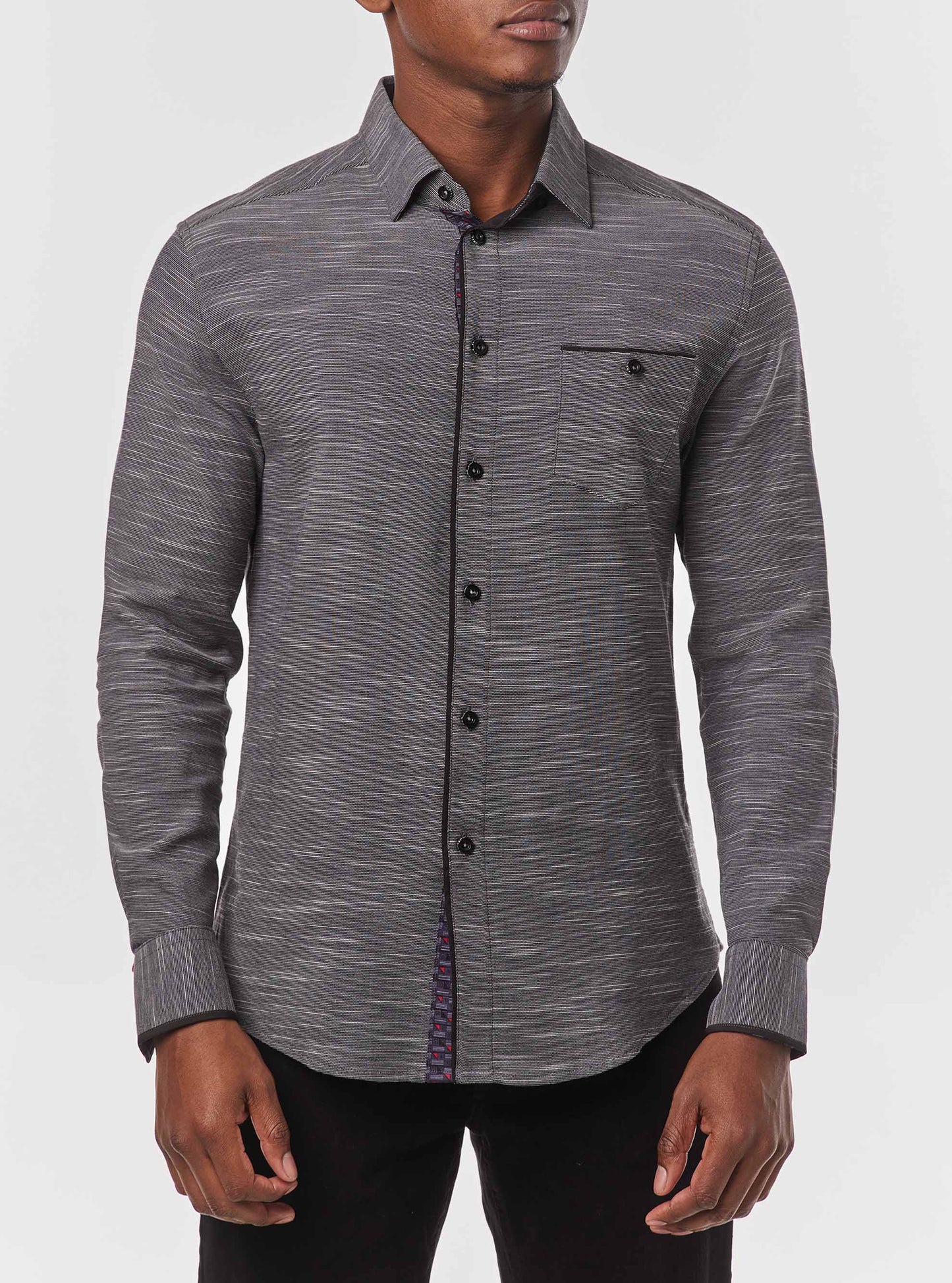 Men's casual long sleeve stretch shirt