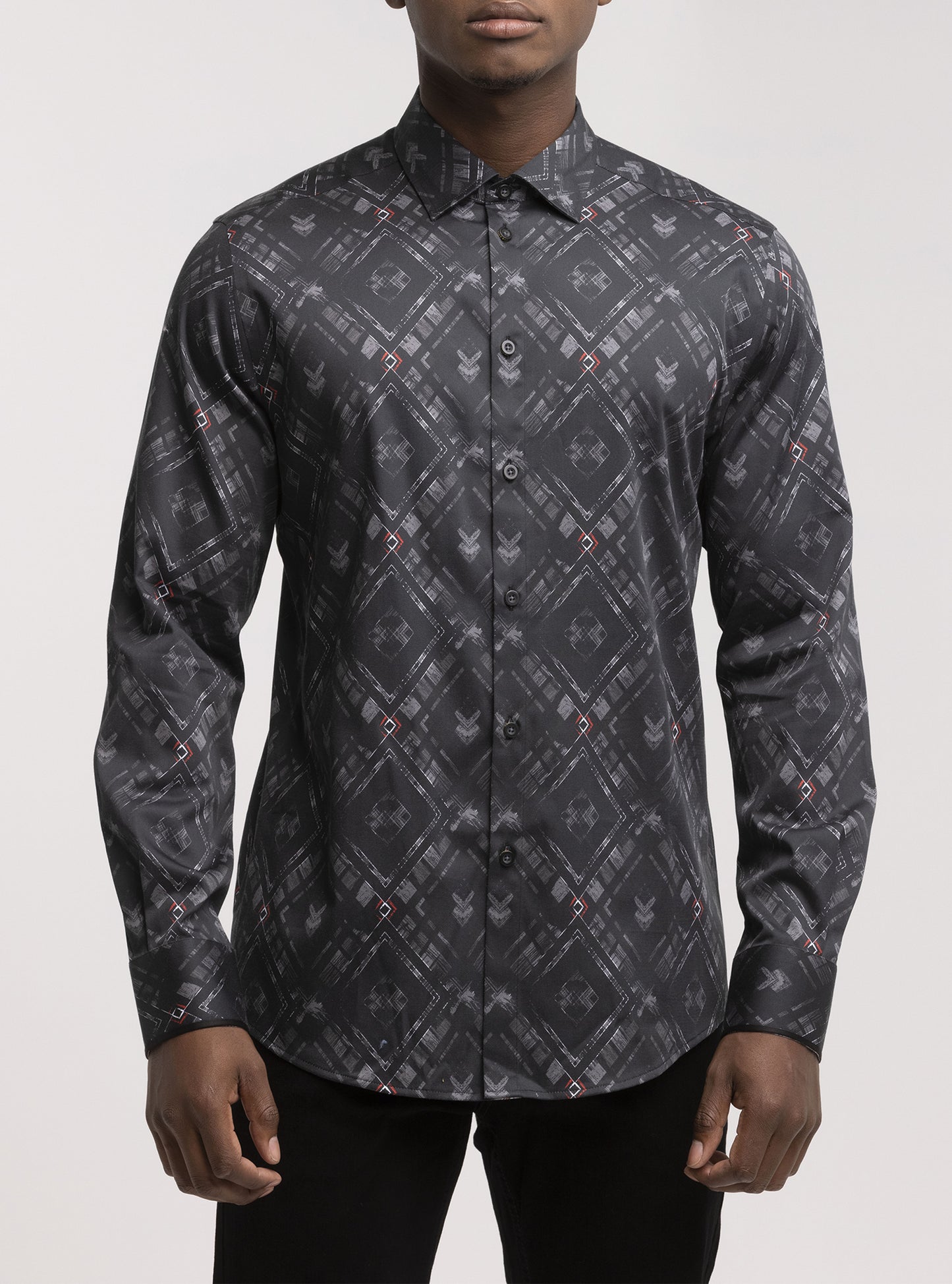Men's casual long sleeve stretch shirt