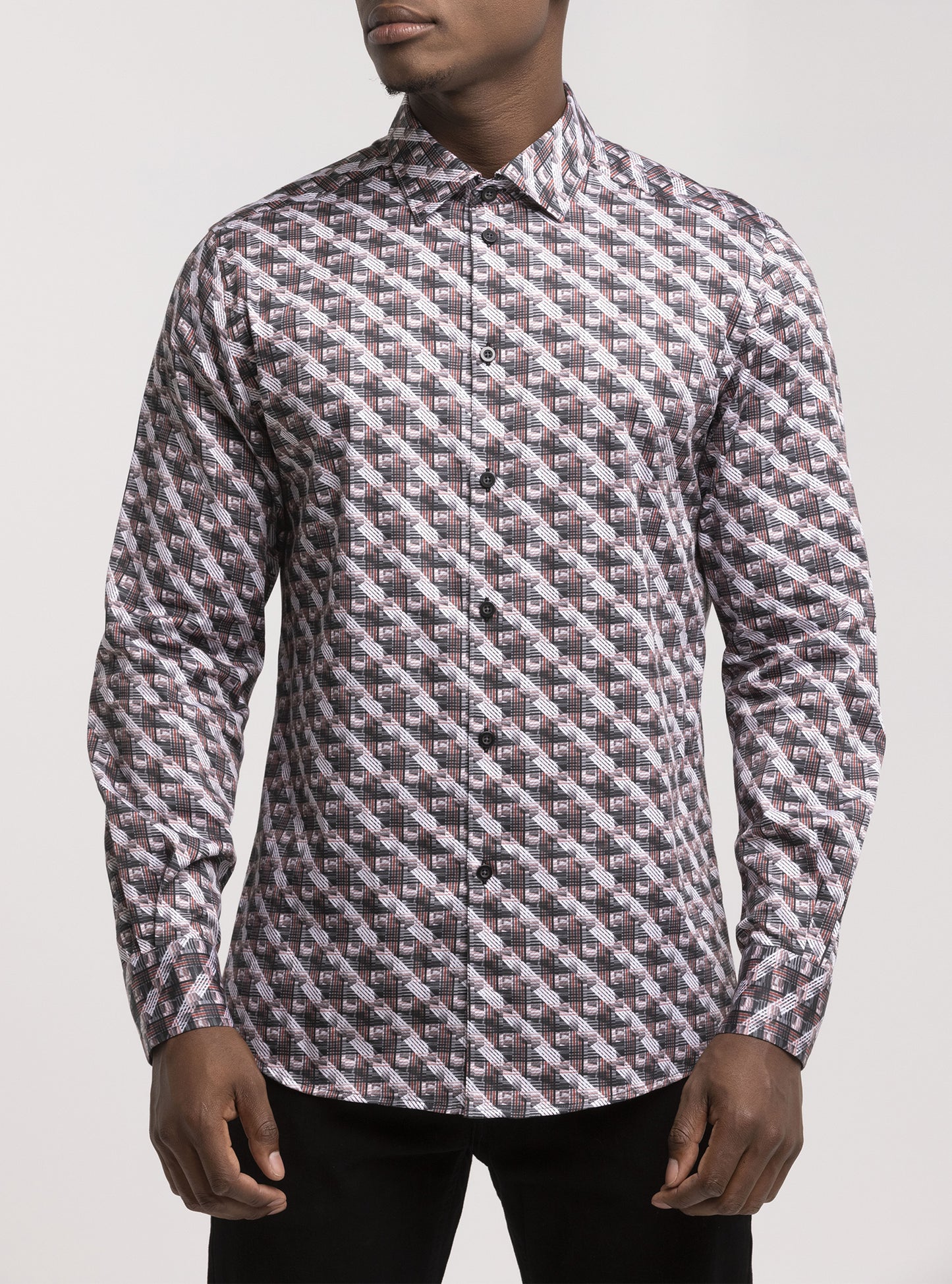 Men's casual long sleeve stretch shirt