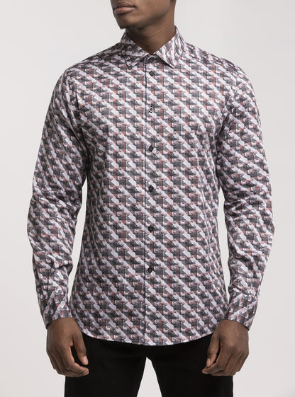 Men's casual long sleeve stretch shirt