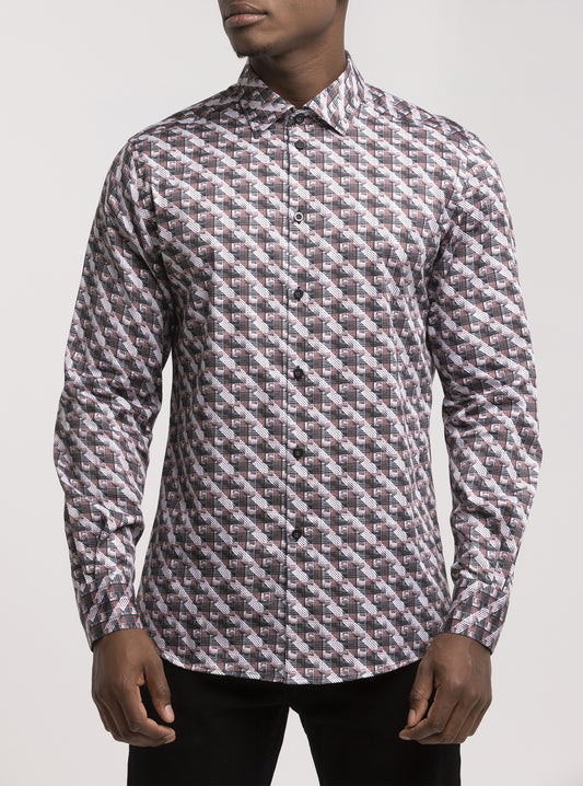 Men's casual long sleeve stretch shirt