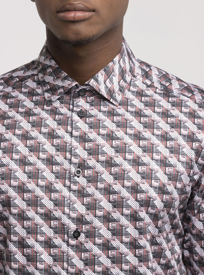 Men's casual long sleeve stretch shirt