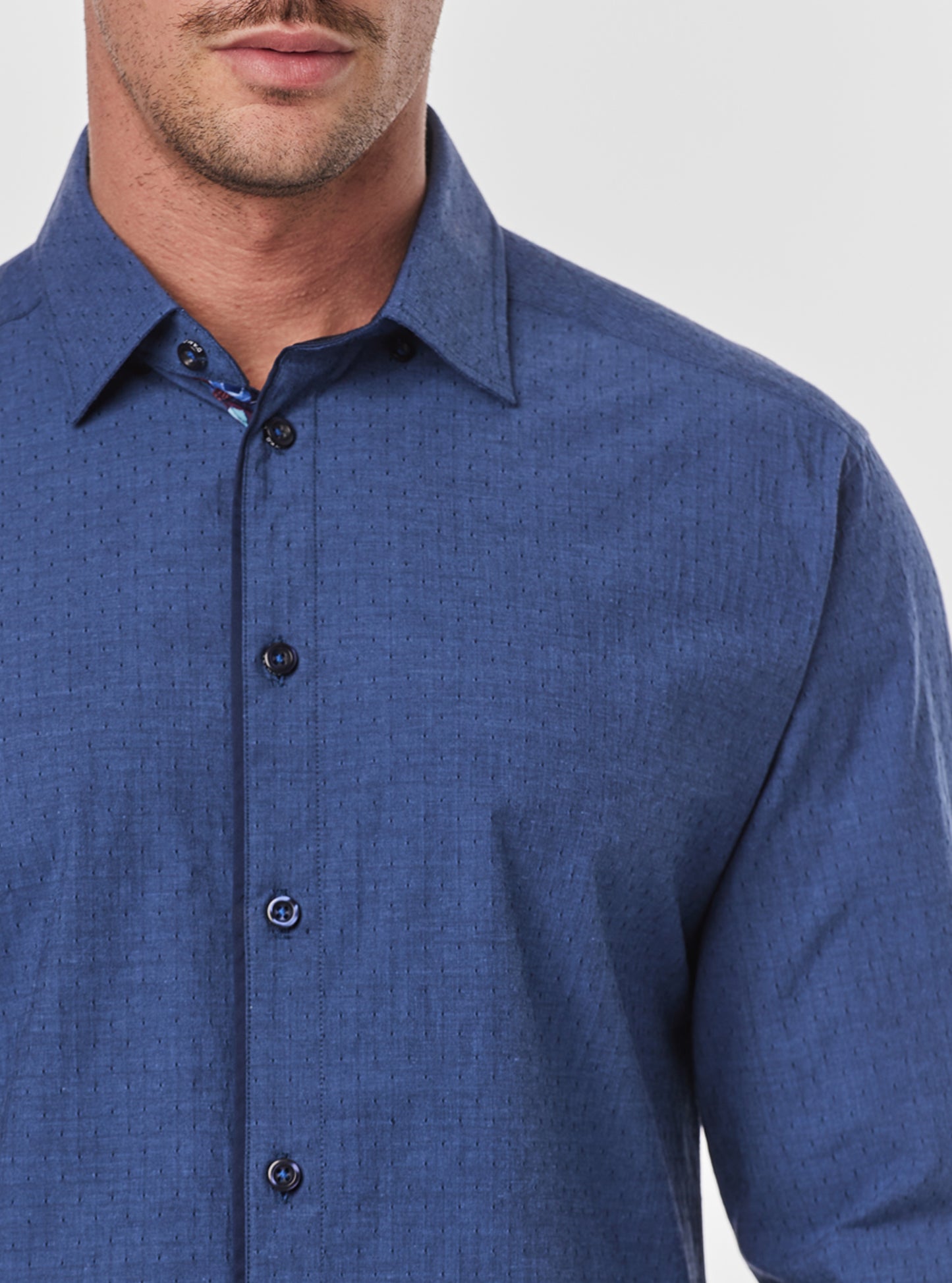 Men's casual long sleeve stretch shirt