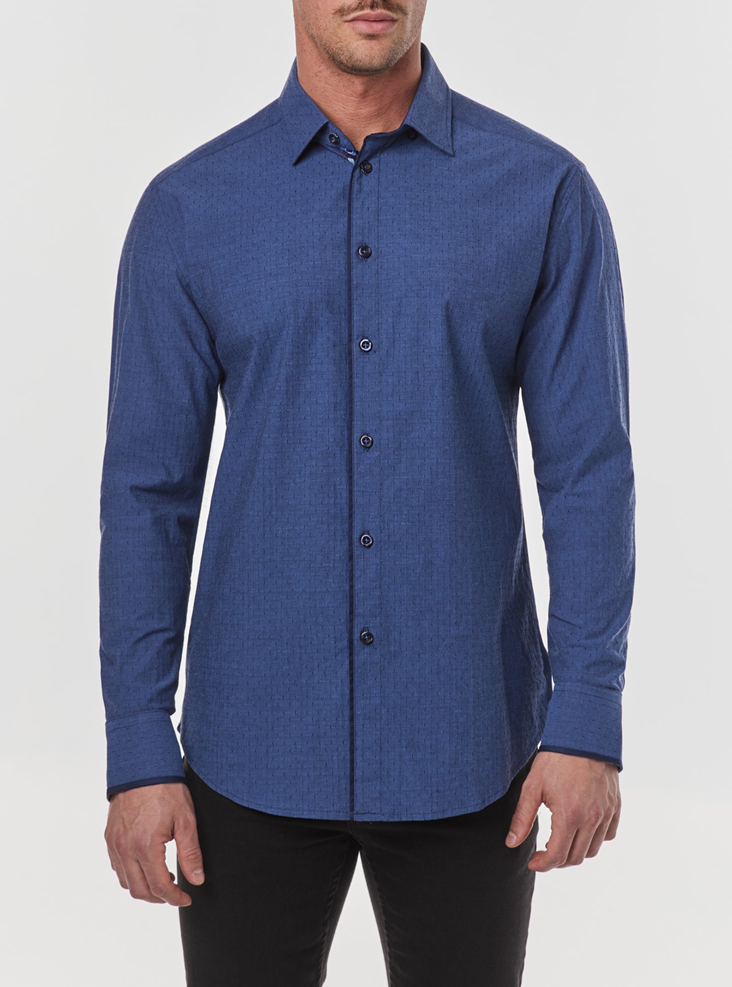 Men's casual long sleeve stretch shirt