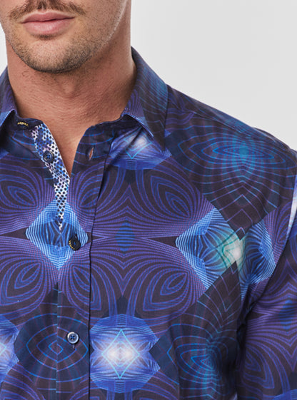 Men's casual long sleeve stretch shirt