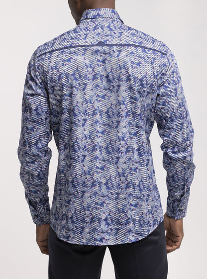 Men's casual long sleeve stretch shirt