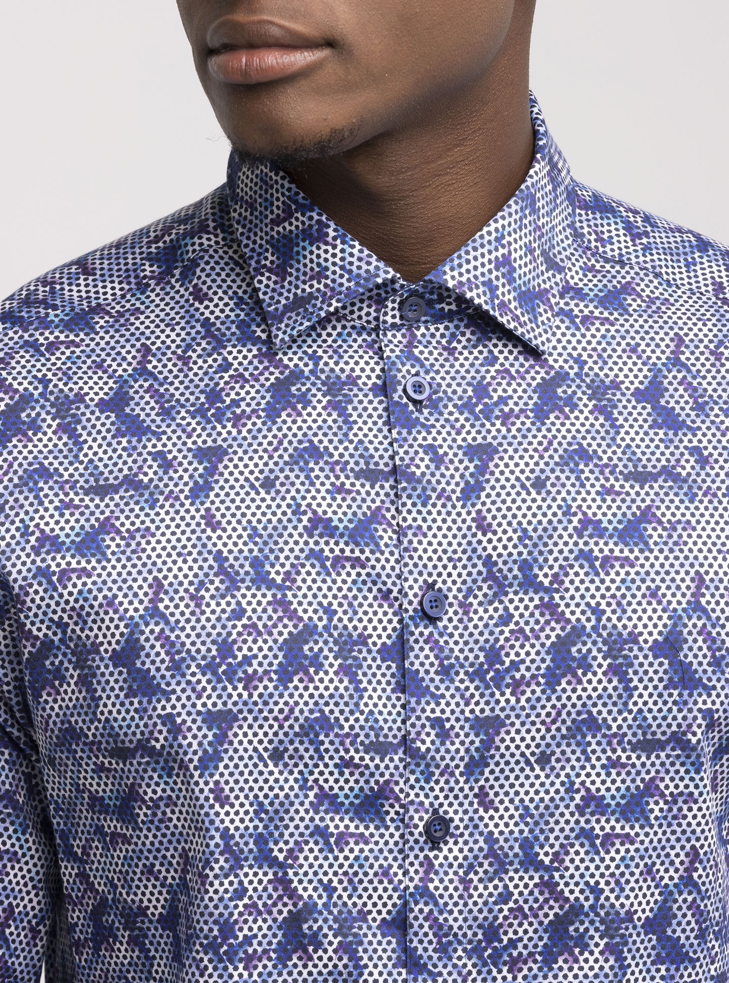 Men's casual long sleeve stretch shirt