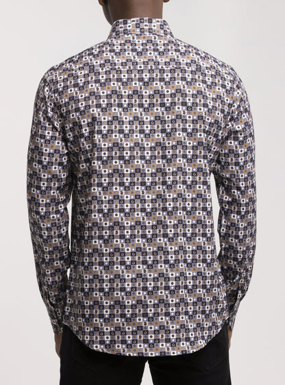 Men's casual long sleeve shirt