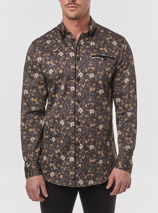 Chemise décontractée à manches longues pour hommes