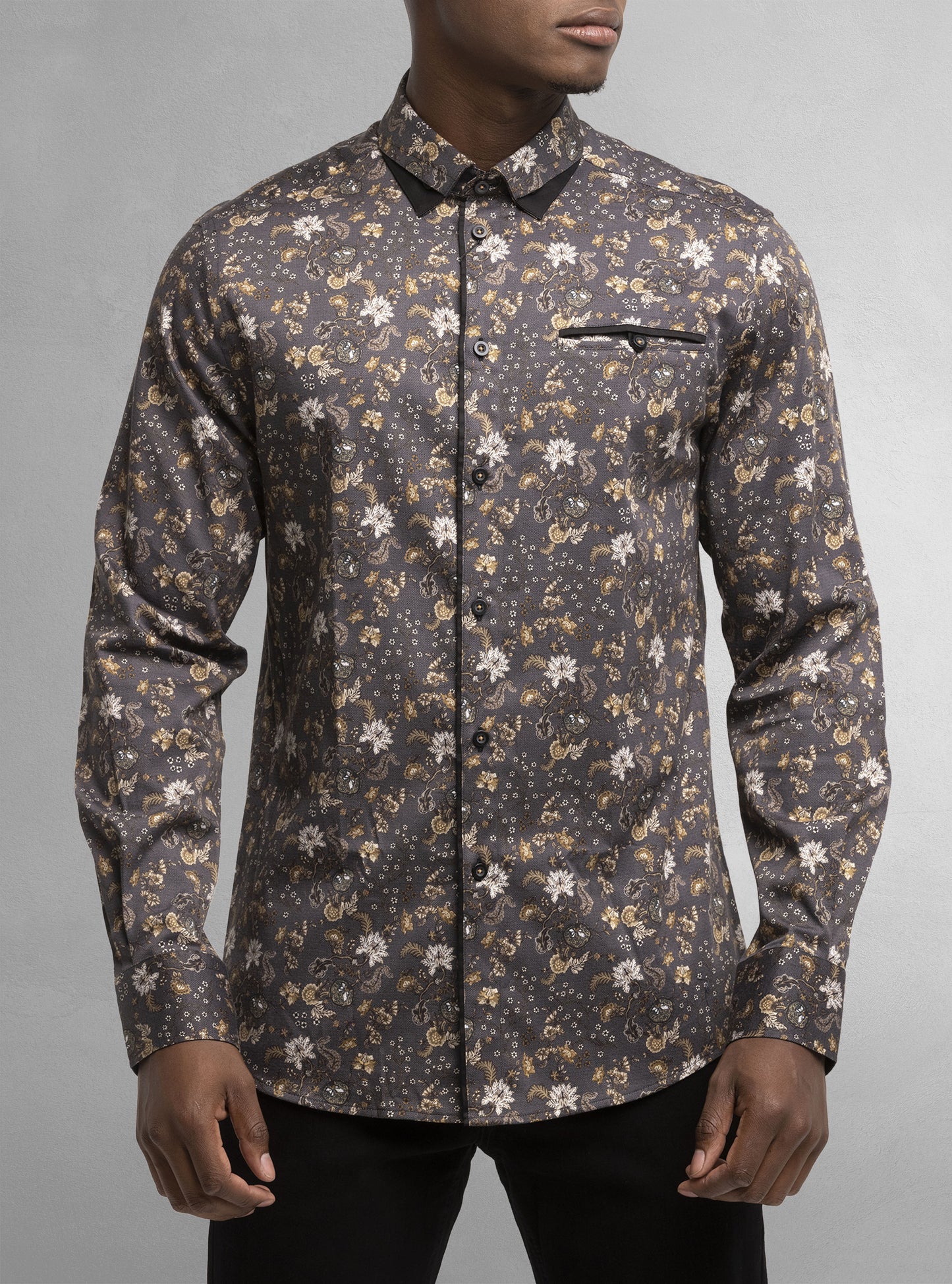 Chemise décontractée à manches longues pour hommes