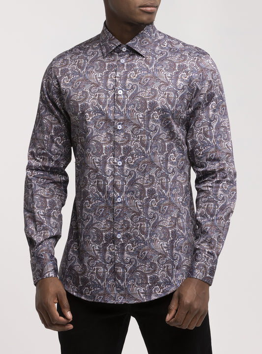 Men's casual long sleeve stretch shirt
