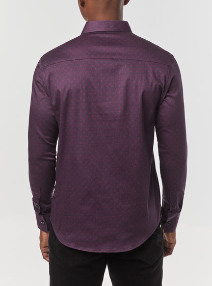 Men's casual long sleeve stretch shirt