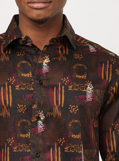 Men's casual long sleeve shirt