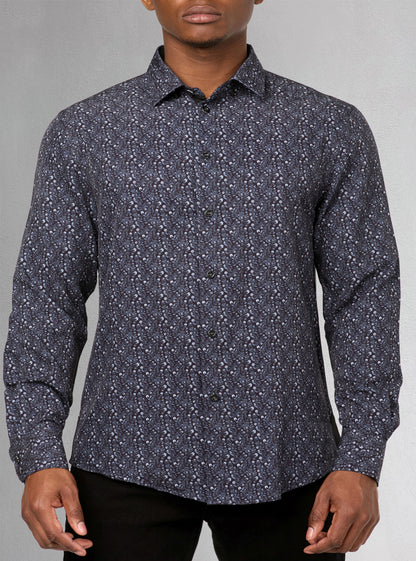 Men's casual long sleeve stretch shirt