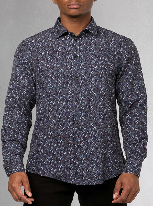 Men's casual long sleeve stretch shirt