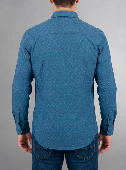 Men's casual long sleeve stretch shirt