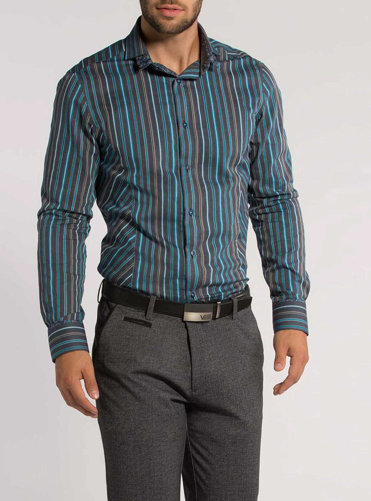 Chemise décontractée à manches longues pour hommes