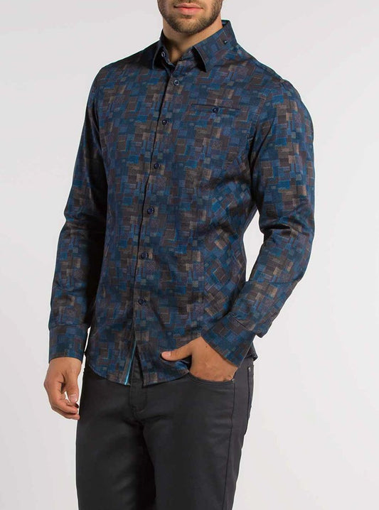 Men's casual long sleeve shirt