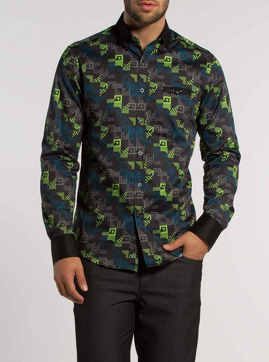CHEMISE DÉCONTRACTÉE À MANCHES LONGUES POUR HOMMES