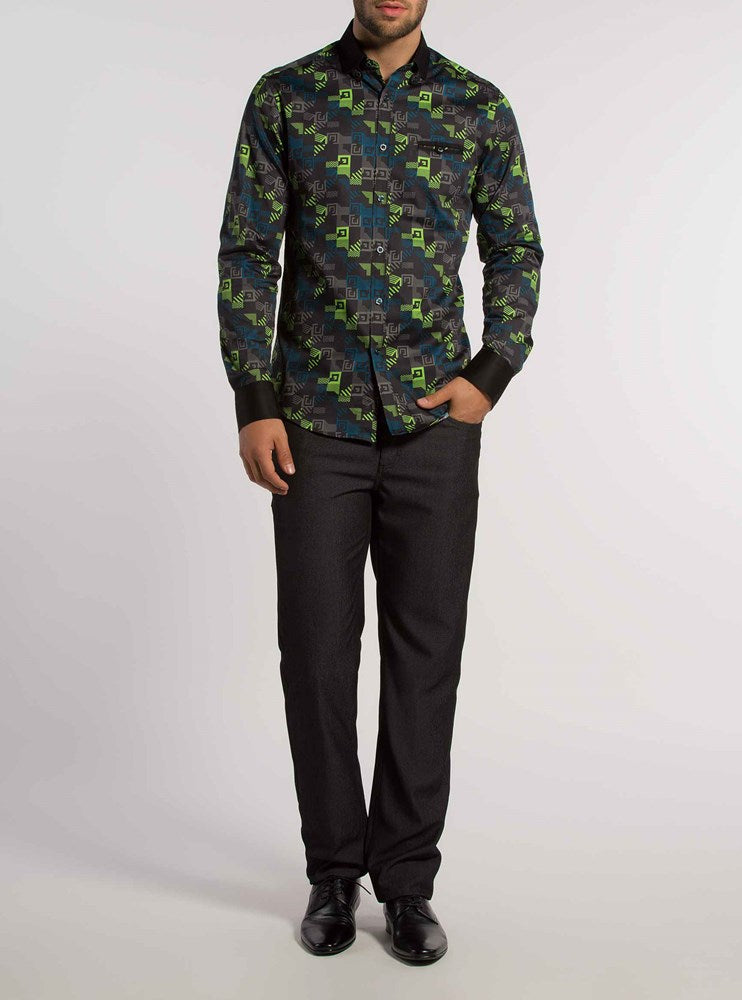 CHEMISE DÉCONTRACTÉE À MANCHES LONGUES POUR HOMMES