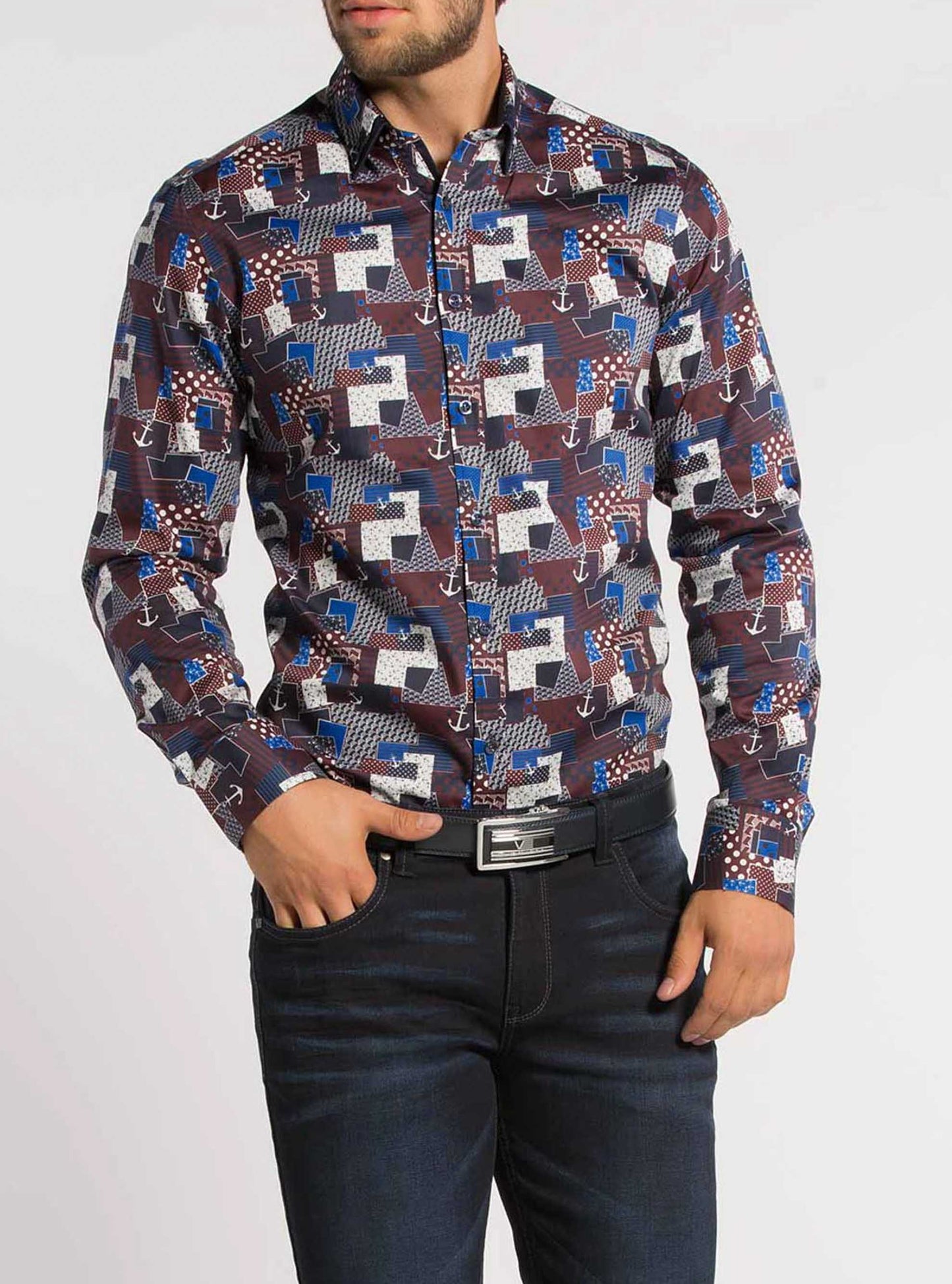 CHEMISE DÉCONTRACTÉE À MANCHES LONGUES POUR HOMMES