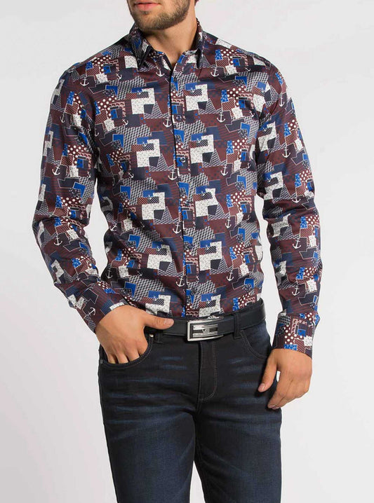 CHEMISE DÉCONTRACTÉE À MANCHES LONGUES POUR HOMMES
