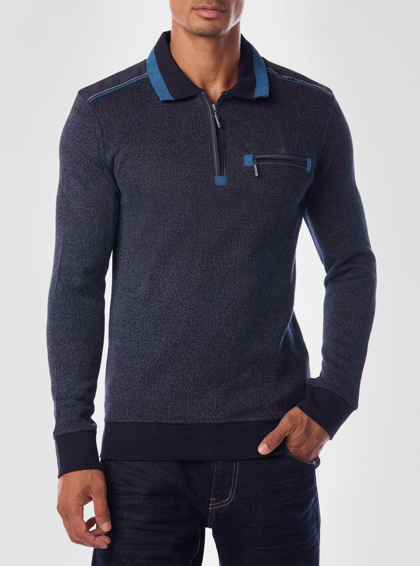 Men's long sleeve polo