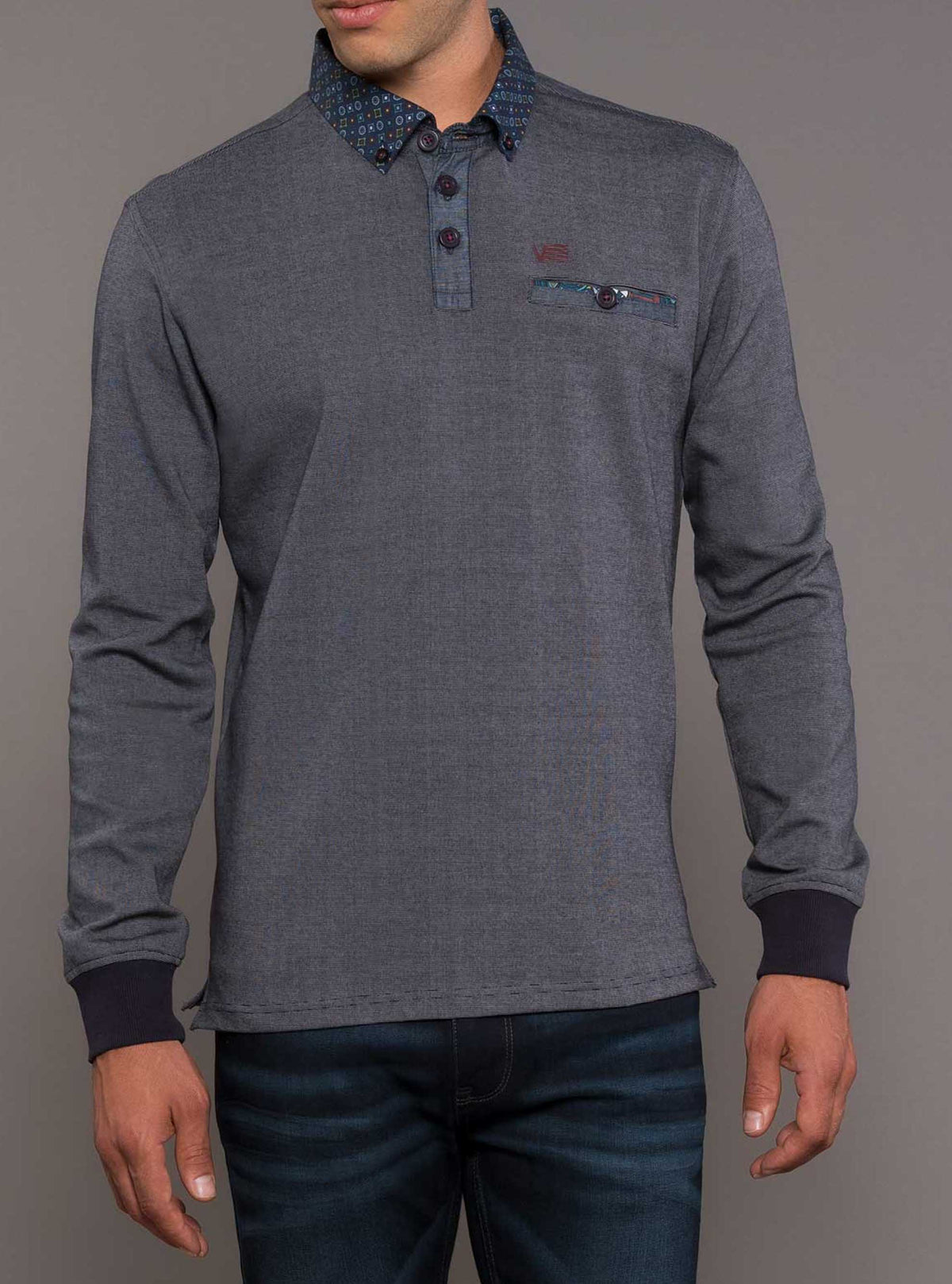 POLO À MANCHES LONGUES POUR HOMMES