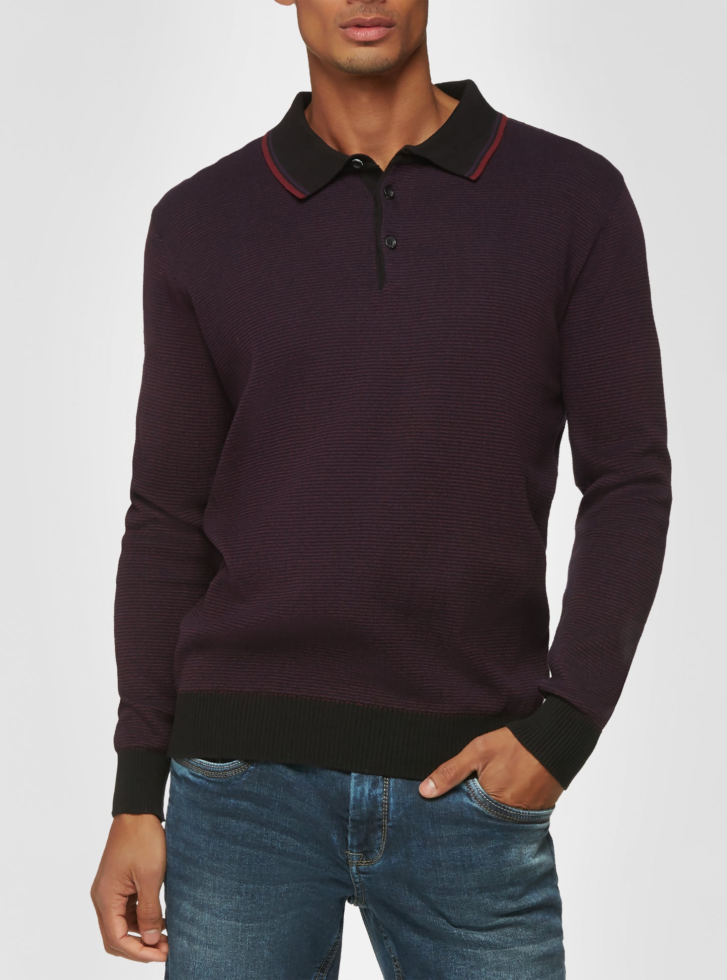 Men's long sleeve polo