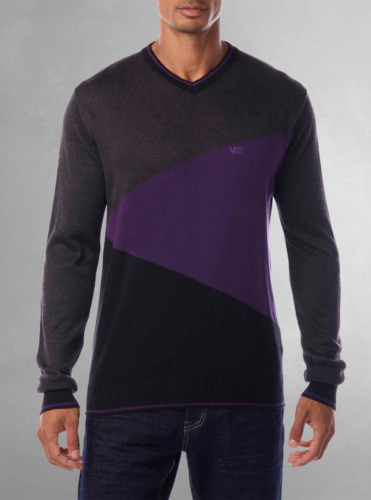 PULL-OVER À COL EN V POUR HOMMES