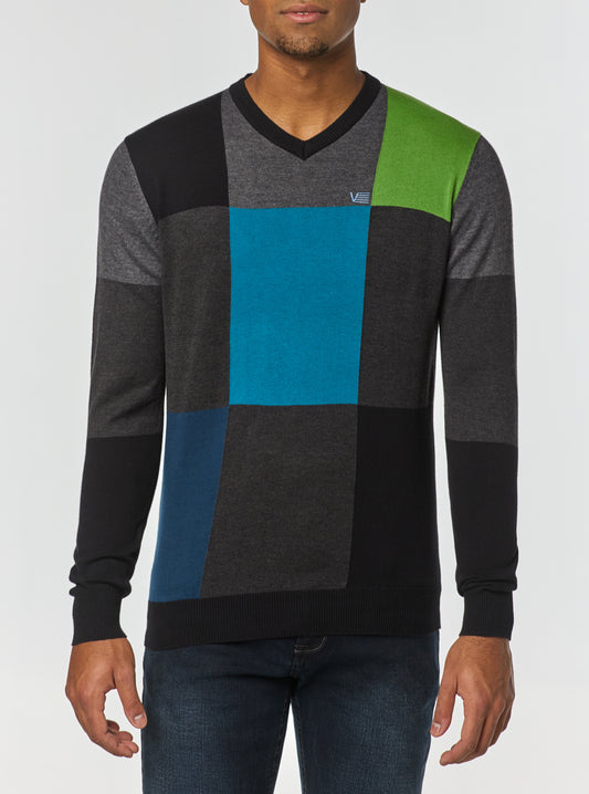 PULL-OVER À COL EN V POUR HOMMES