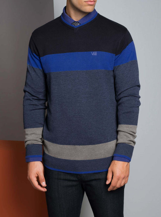PULL-OVER À COL EN V POUR HOMMES