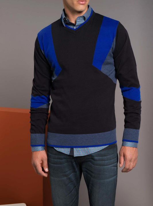 PULL-OVER À COL EN V POUR HOMMES