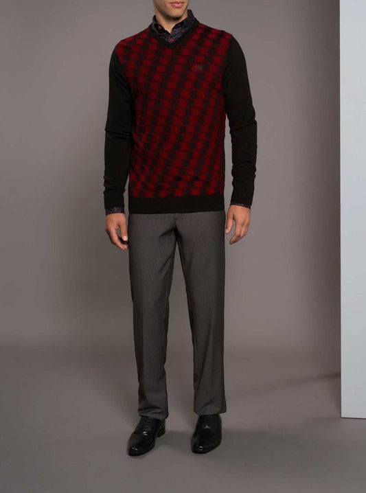 PULL-OVER À COL EN V POUR HOMMES