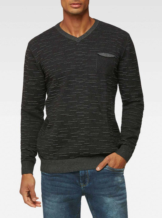 PULL-OVER À COL EN V POUR HOMMES