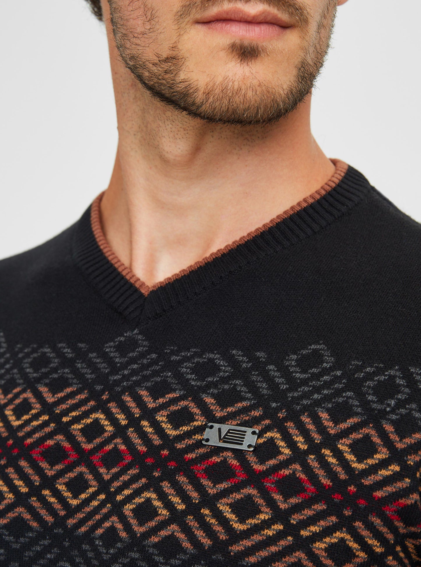 Chandail à col en V pour hommes