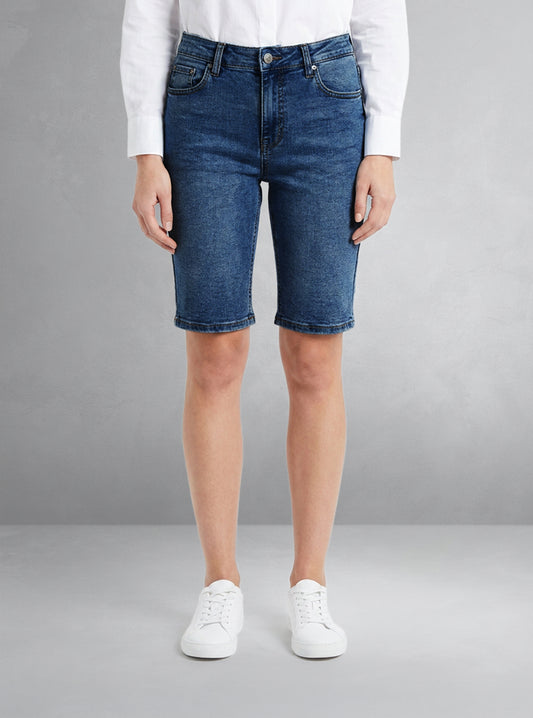 Women's denim bermuda