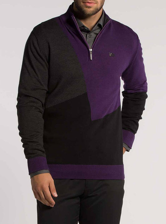 PULL-OVER À FERMETURE ÉCLAIR POUR HOMMES