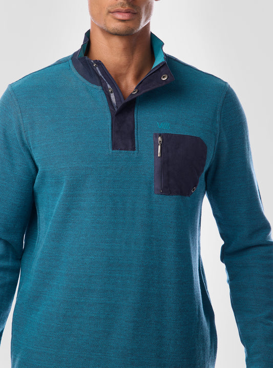 PULL-OVER À FERMETURE ÉCLAIR POUR HOMMES