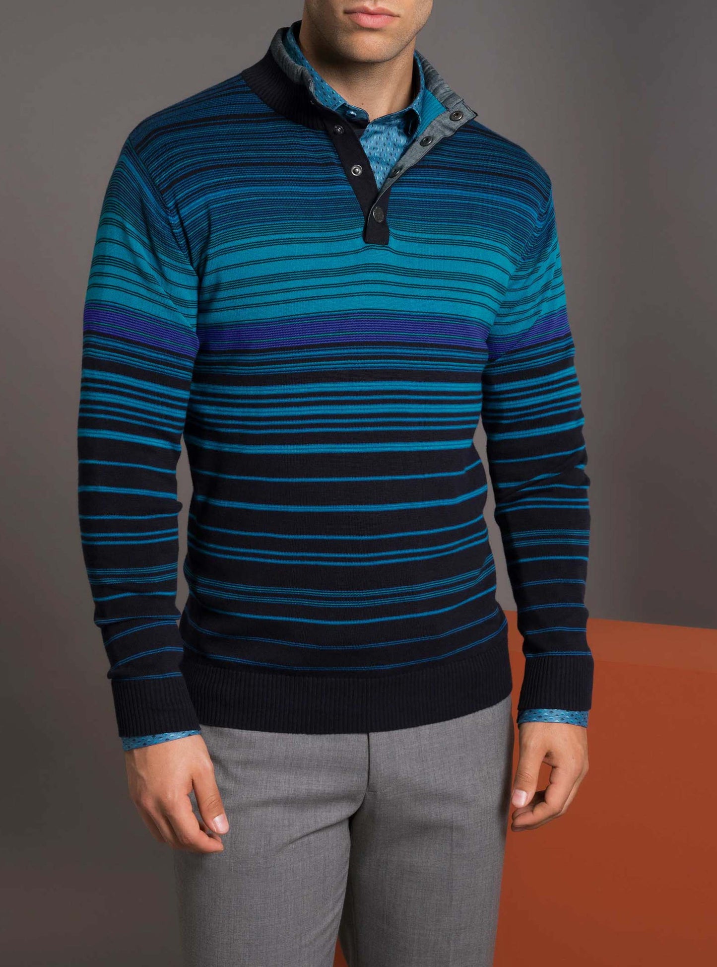 Men's mock zip sweater