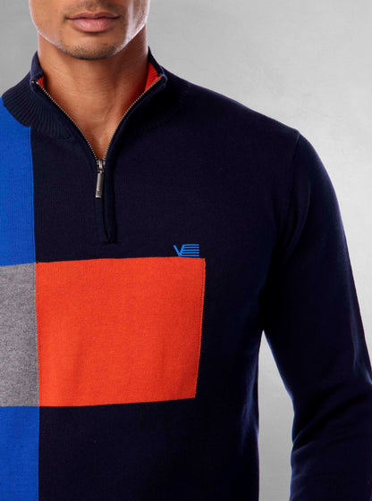 Men's mock zip sweater