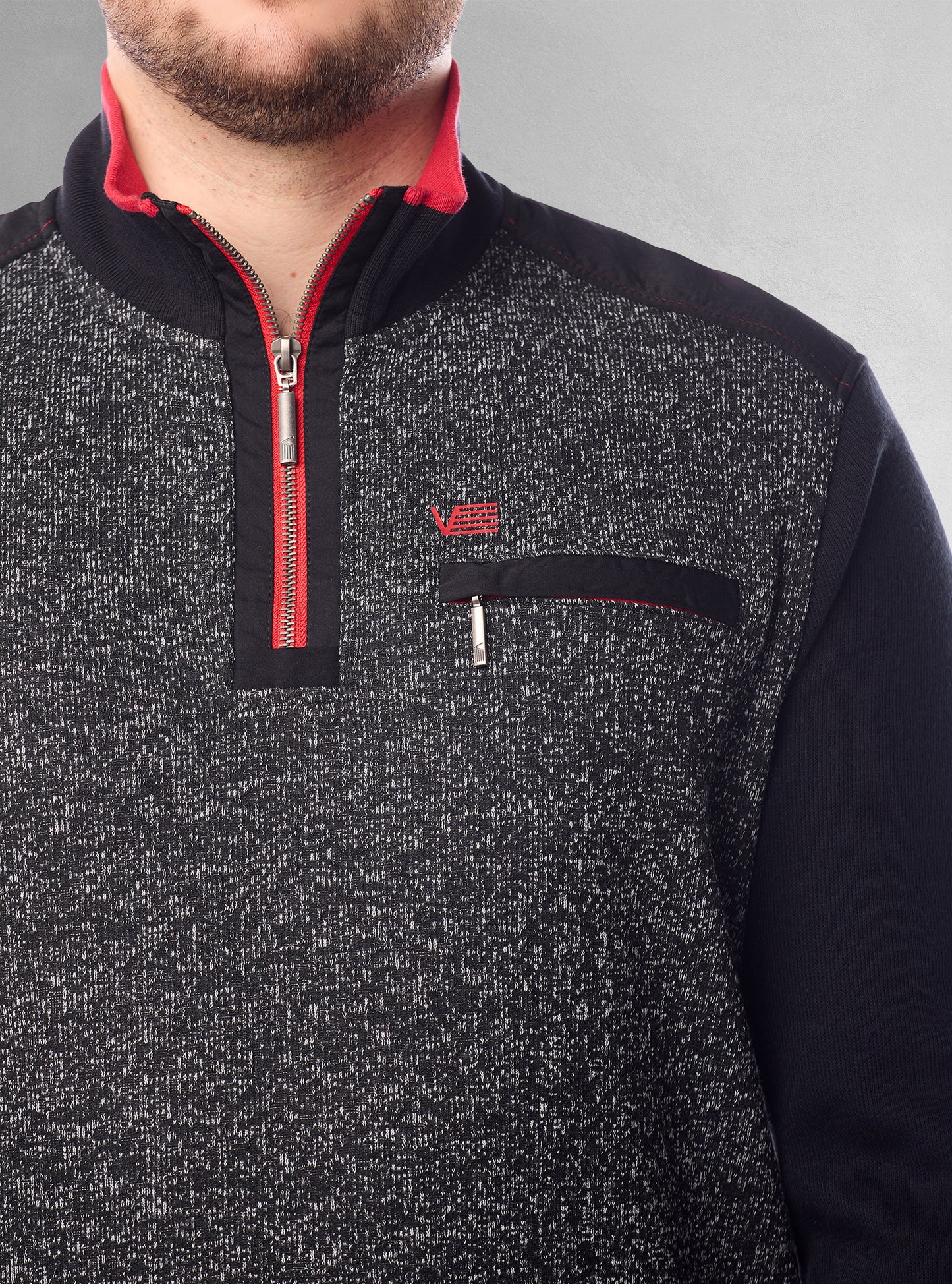 Men's mock zip sweater